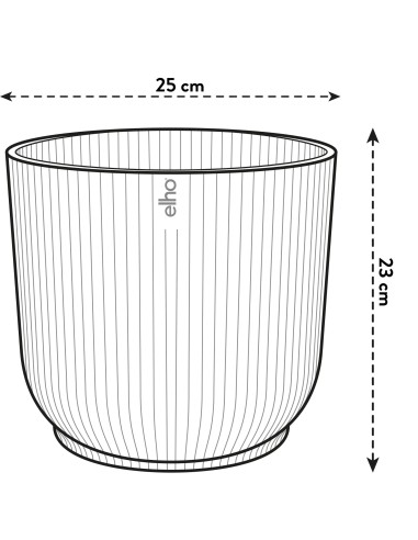 Maceta Vibes Fold Redonda 25cm Antracita Comprar Endanea Garden