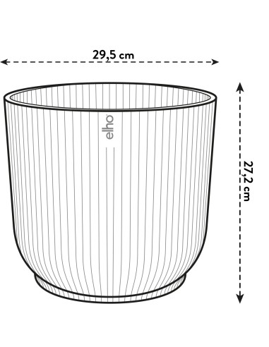 Maceta Vibes Fold Redonda 30cm Blanco Lino Comprar Endanea Garden