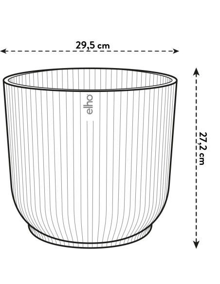 Maceta Vibes Fold Redonda 30cm Blanco Lino Comprar Endanea Garden