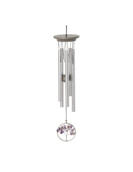Campana de Viento Serenity Tree Amatista Purpura Jardin Melodica