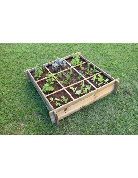 Huerto Urbano Suelo 104x104x24 cm Endanea Garden Cultivo Vegetales y Hierbas