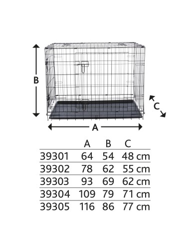 CASETA DOMESTICA L 109X79X71CM NEGRA