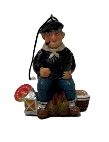 OLENTZERO RESINA 8CM Figura Decorativa Navidad Tradición Vasca