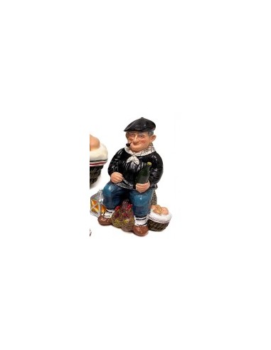 Olentzero Resina 21CM Figura Decorativa Tradicional Vasca para Navidad