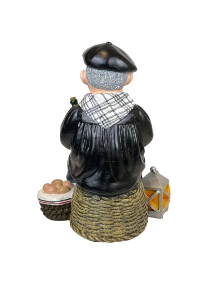 Olentzero Resina 32CM Figura Decorativa Tradicional Vasca para Navidad