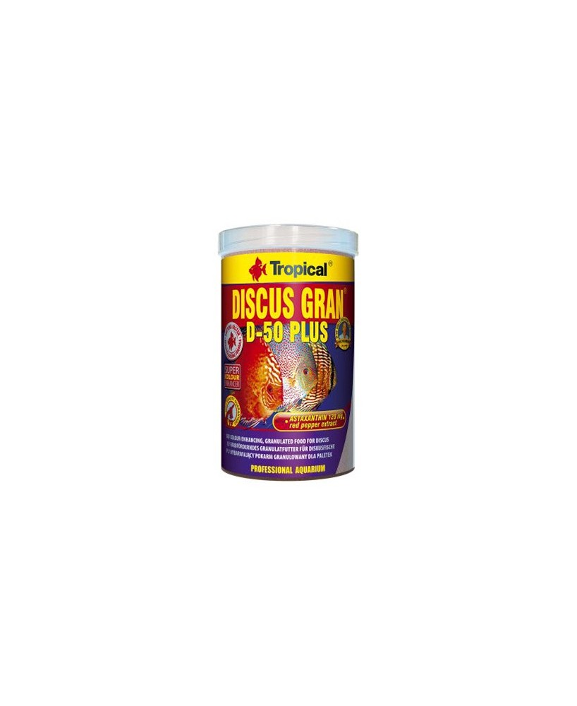 Discus Gran D-50 Plus 1000 ml Alimento Premium para Peces Disco y Tropicales