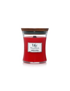 Vela mediana WoodWick Crimson Berries | Aroma afrutado de frutos rojos