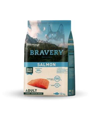 BRAVERY ADULT MED-GRANDE SALMON 4KG