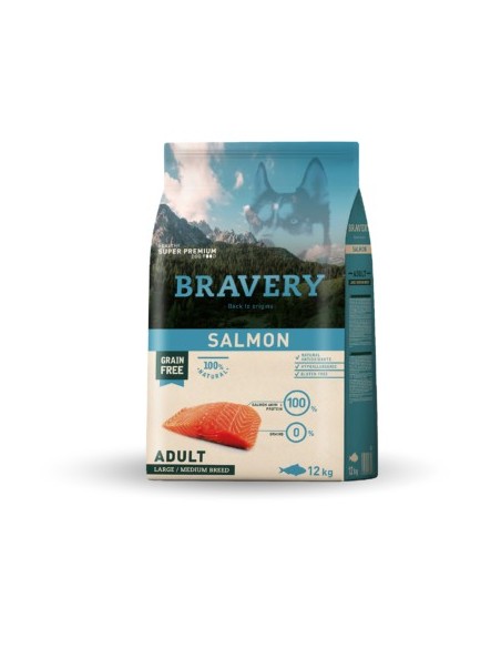 BRAVERY ADULT MED-GRANDE SALMON 4KG