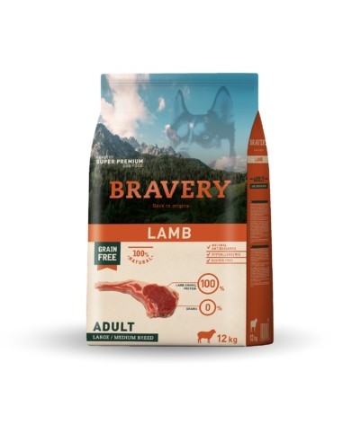 BRAVERY ADULT MEDIANO-GRANDE CORDERO 4KG