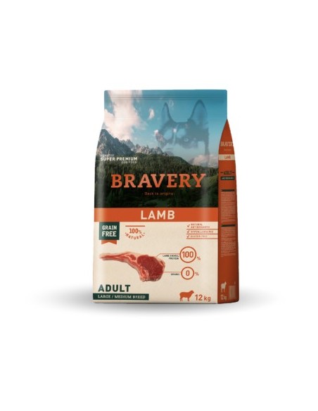 BRAVERY ADULT MEDIANO-GRANDE CORDERO 4KG