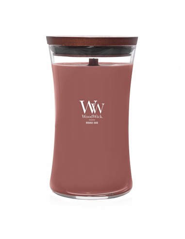 WoodWick Bote Grande Rouge Oud Vela Aromática con Mecha de Madera