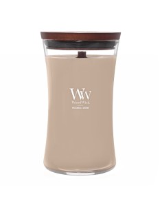 WoodWick Bote Grande Patchouli Cremeon Vela Aromática con Mecha de Madera