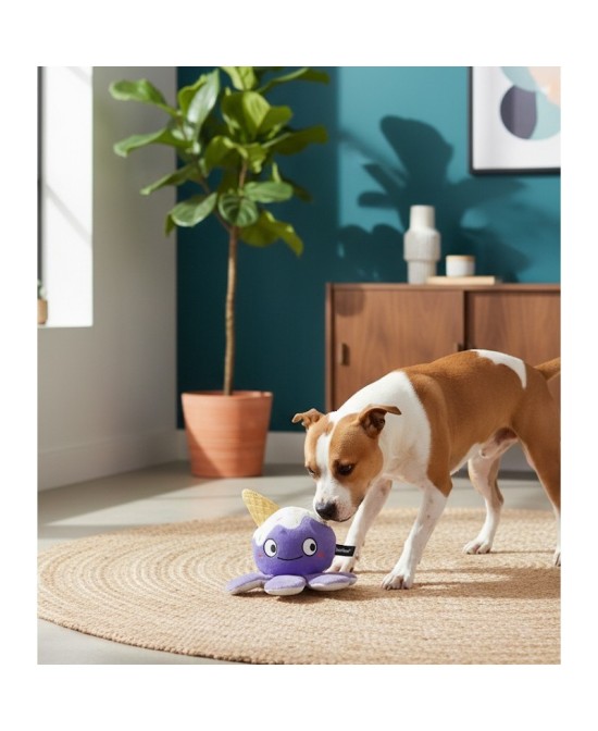 TB Pulpo de Peluche con Cucurucho Juguete para Perros Activo y Divertido