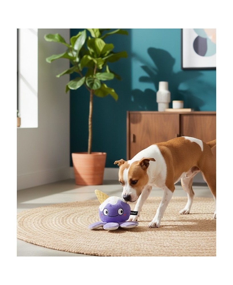 TB Pulpo de Peluche con Cucurucho Juguete para Perros Activo y Divertido