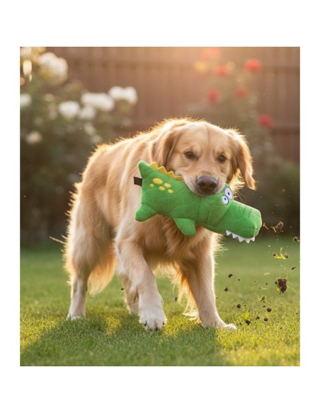 TB Cocodrilo Acolchado Resistente Juguete para Perros Activo y Seguro
