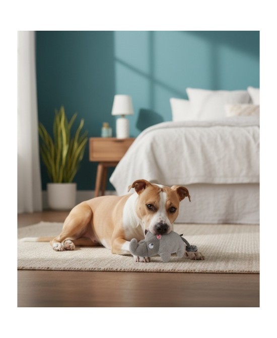 TB Rinoceronte Acolchado Resistente Juguete para Perros Duradero y Seguro