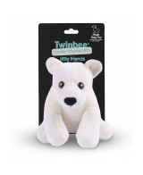 Oso Polar 15CM con Sonido Squeaker Juguete Interactivo para Perros