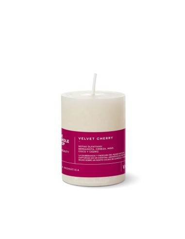 Vela 6 x10 Velvet Cherry - Vela Aromática Elegante y Sofisticada