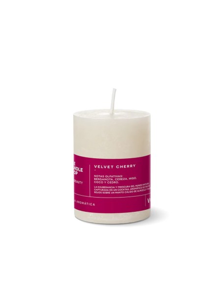 Vela 6 x10 Velvet Cherry - Vela Aromática Elegante y Sofisticada