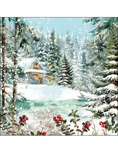 Servilleta 33 Cabin in the Woods rústica y decorativa para mesas