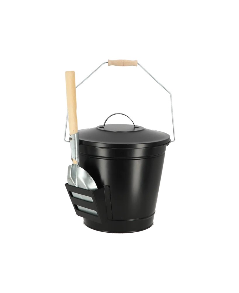 Cubo de Cenizas con Pala para Chimeneas Estufas y Barbacoas