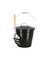 Cubo de Cenizas con Pala para Chimeneas Estufas y Barbacoas
