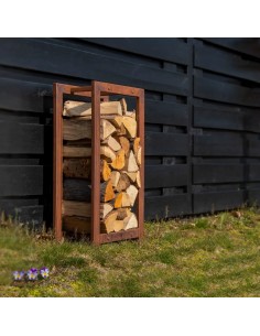 Leñero Rústico M para Chimeneas Estufas y Almacenamiento de Leña