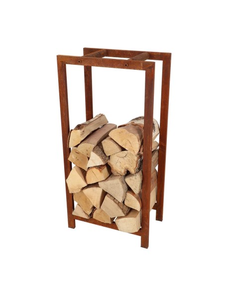 Leñero Rústico M para Chimeneas Estufas y Almacenamiento de Leña