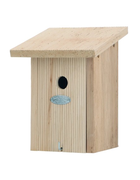 Casa refugio azul para aves de invierno | Protección y decoración exterior