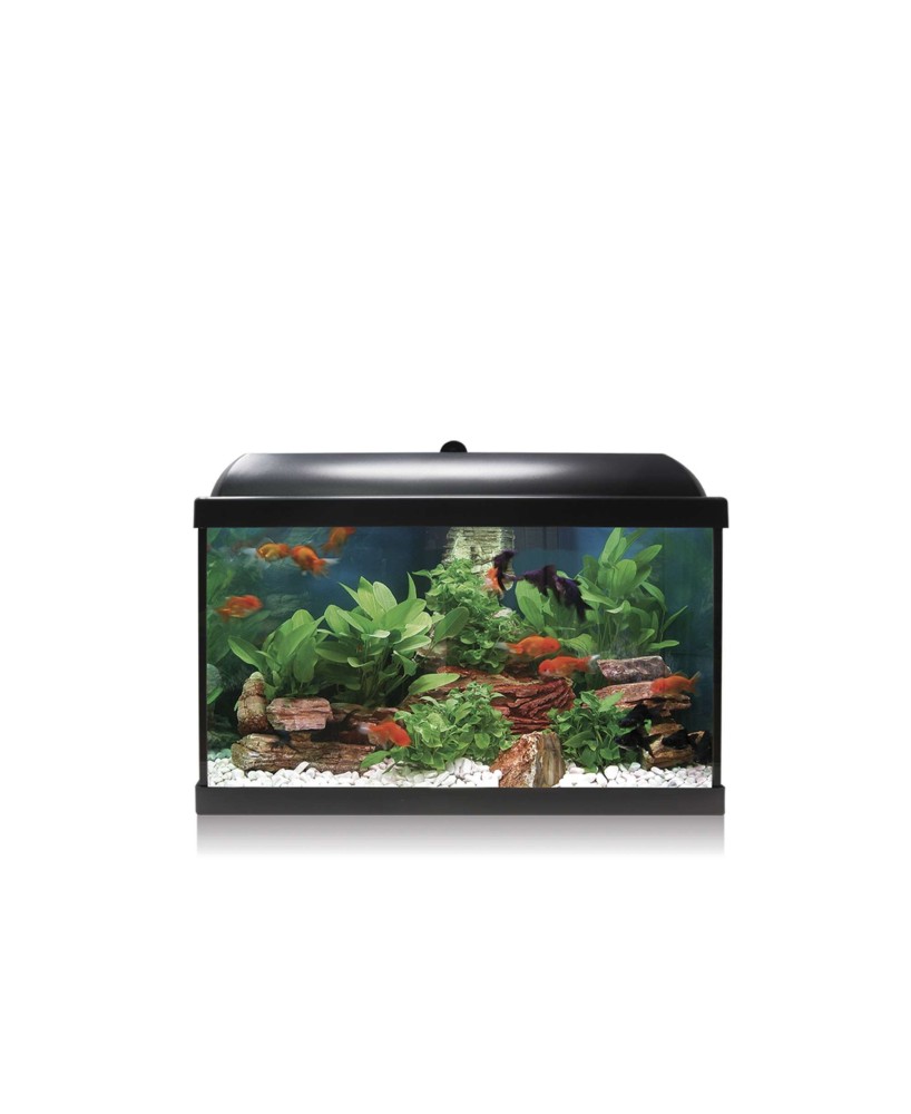 KIT ACUARIO AQUALET PRO 45 NEGRO - Acuario de Gran Capacidad con Iluminación LED | Endanea Garden