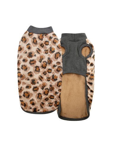 Yagu Moda Abrigo Copa Leopardo T-30 para Perros Pequeños Ropa de Invierno