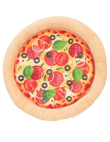 Pizza de peluche 26 cm para perros juguete grande y divertido