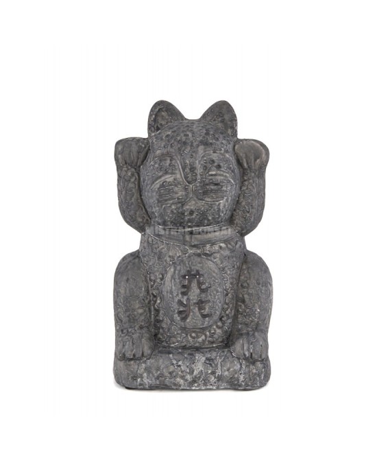 Figura de cerámica Manekineko 12,5x10x22 cm decoración gato de la suerte