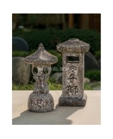 Linterna de cerámica Ranwkei-Gata 11x11x23 cm decoración japonesa