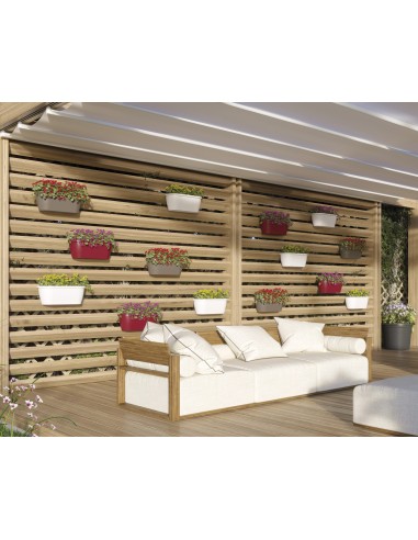 Jardinera Algarve pared 40 cm antracita maceta moderna resistente