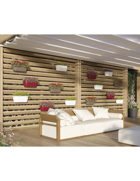 Jardinera Algarve pared 40 cm antracita maceta moderna resistente
