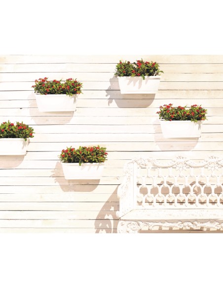 Jardinera Algarve pared 40 cm terracota maceta vertical resistente