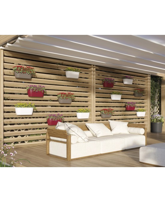 Jardinera Algarve pared 40 cm terracota maceta vertical resistente