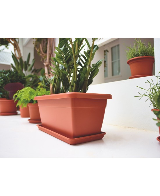 Jardinera Venezia 40 cm Antracita Maceta Decorativa para Exterior e Interior