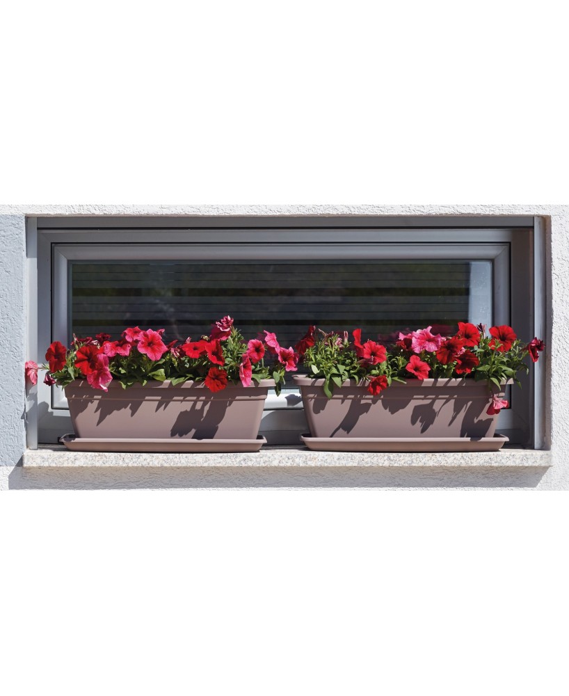 Jardinera Venezia 40 cm Antracita Maceta Decorativa para Exterior e Interior