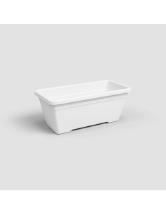 Jardinera Venezia 40cm Blanco - Maceta moderna y resistente para interiores y exteriores