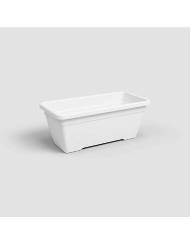 Jardinera Venezia 50 cm Blanco  Maceta elegante y resistente para interiores y exteriores