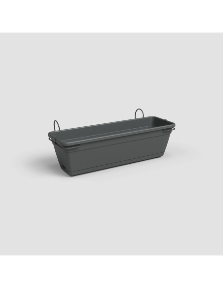 Jardinera Venezia Balcon RA Kit 40 cm Antracita - Maceta Compacta para Balcones y Terrazas