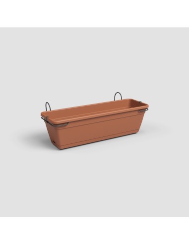 Jardinera Venezia Balcon RA Kit 40 cm Terracota - Maceta Compacta para Balcones y Terrazas