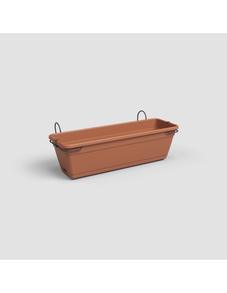 Jardinera Venezia Balcon RA Kit 40 cm Terracota - Maceta Compacta para Balcones y Terrazas