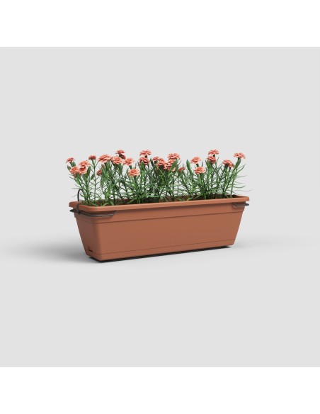Jardinera Venezia Balcon RA Kit 40 cm Terracota - Maceta Compacta para Balcones y Terrazas
