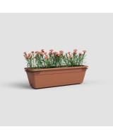 Jardinera Venezia Balcon RA Kit 60 cm Terracota - Maceta Grande y Elegante para Balcones y Terrazas