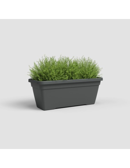Jardinera Venezia L 60 cm Antracita - Maceta Elegante y Funcional para Balcones y Terrazas