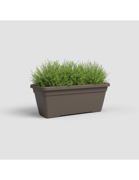 Jardinera Venezia L 80 cm Bronce  Maceta Grande Elegante para Balcones y Terrazas